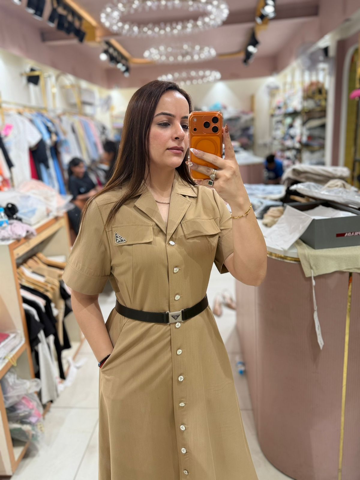 Elite Buttondown Midi Dress
