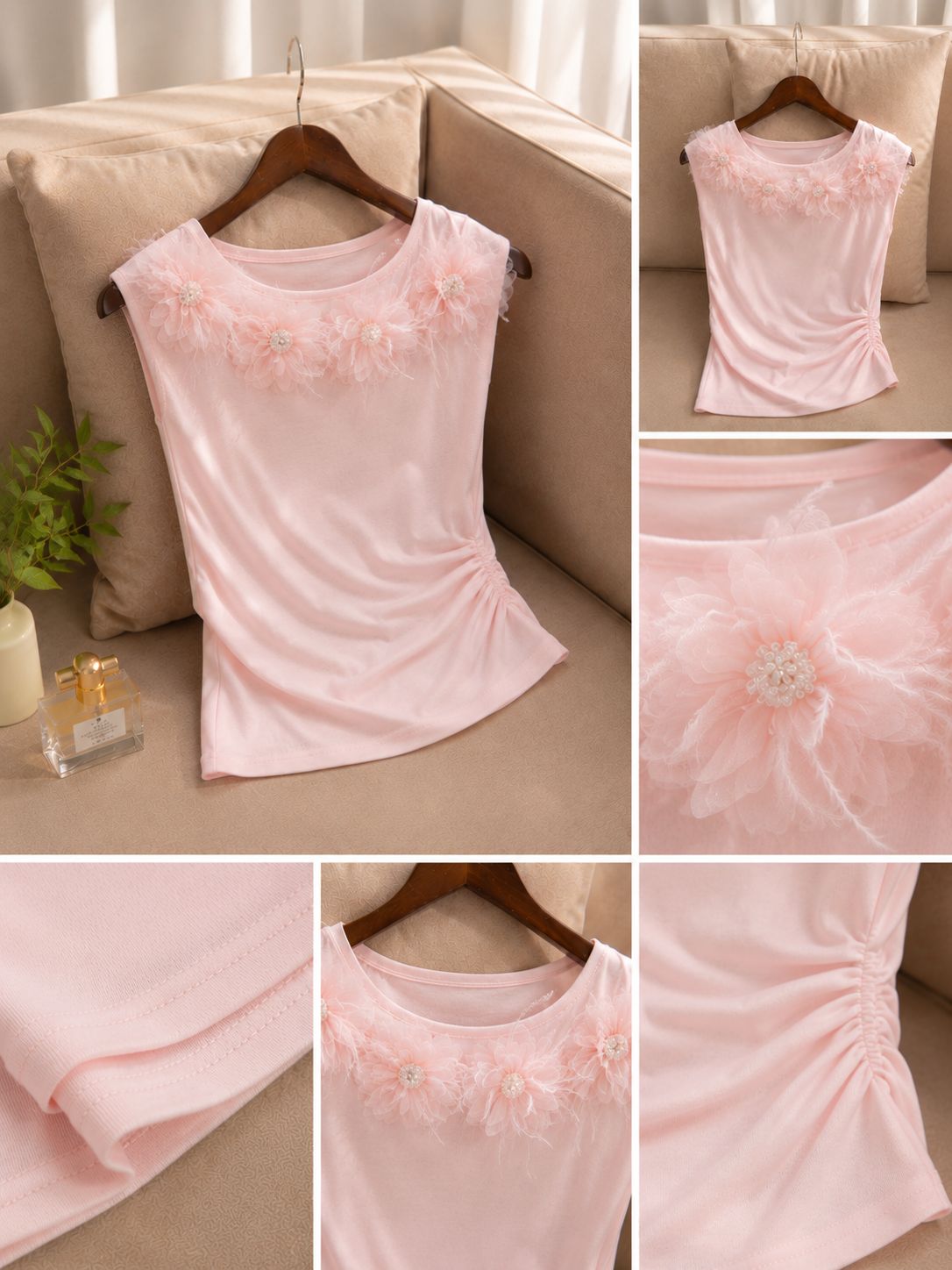 Petal Luxe Ruched Knitted Top
