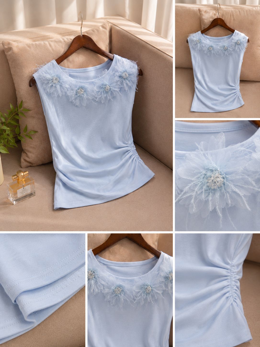 Petal Luxe Ruched Knitted Top