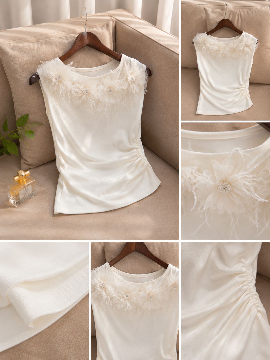 Petal Luxe Ruched Knitted Top