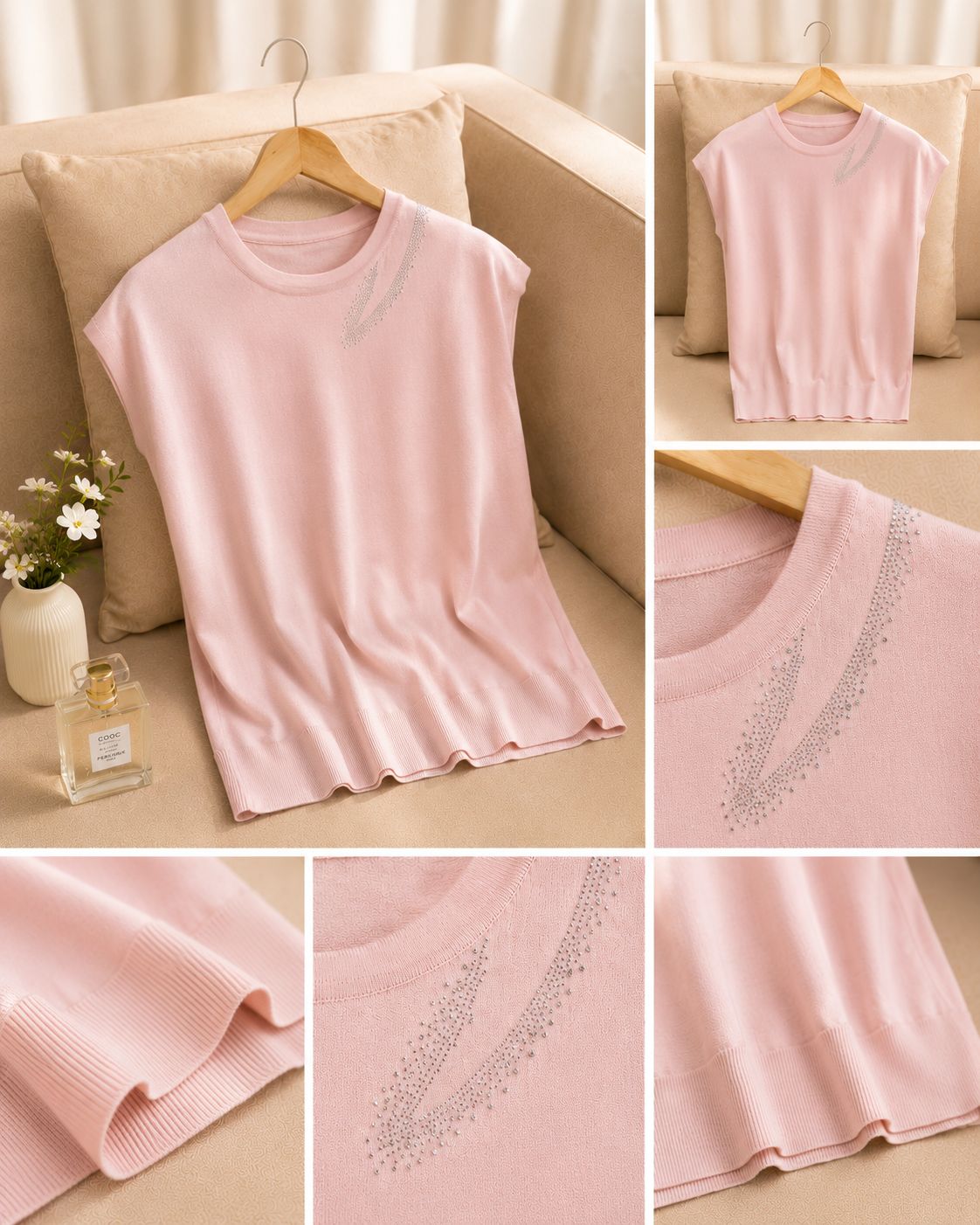 Celeste Shimmer Knitted Top