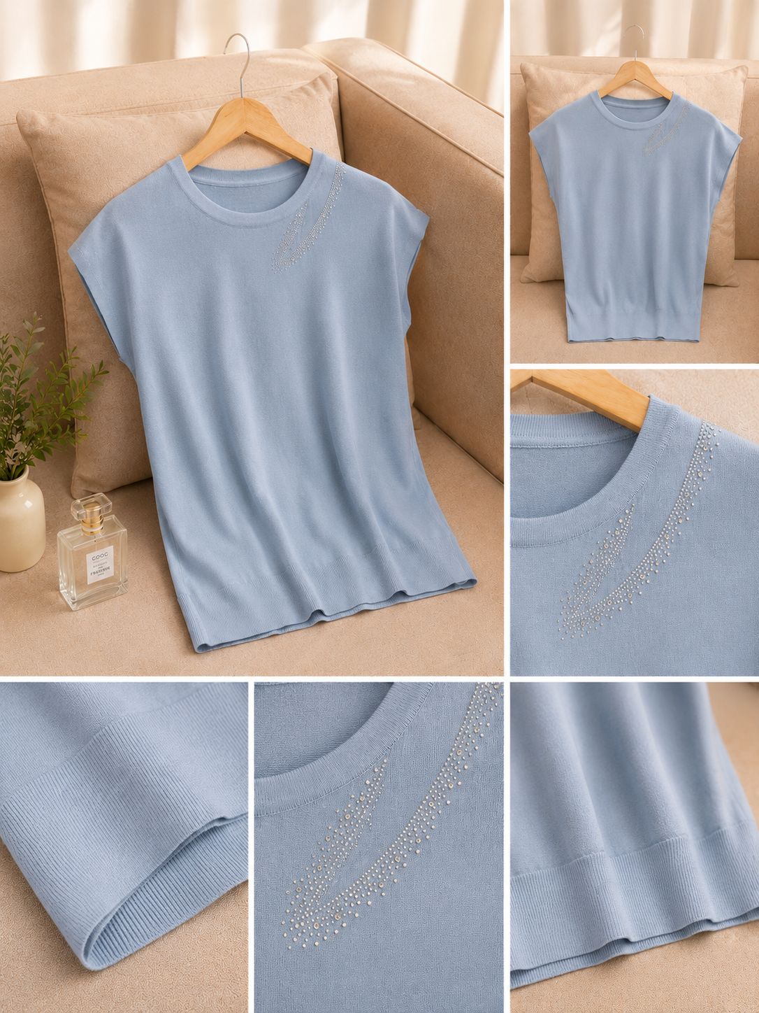 Celeste Shimmer Knitted Top