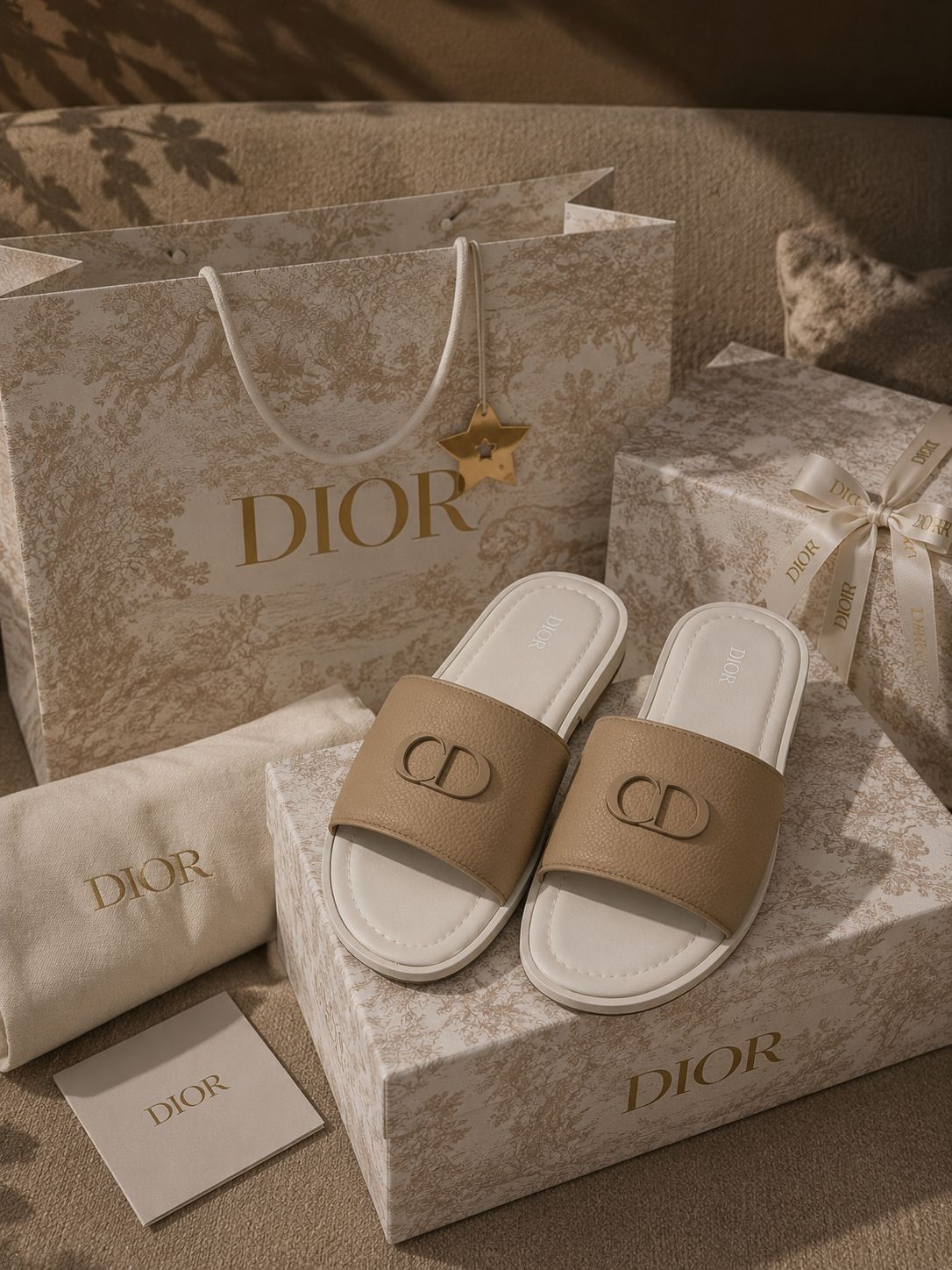 Luxe Monogram Comfort Slides