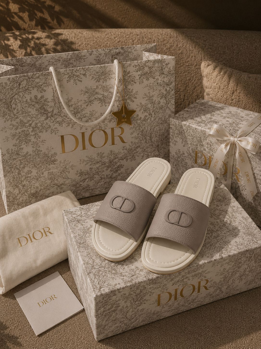 Luxe Monogram Comfort Slides