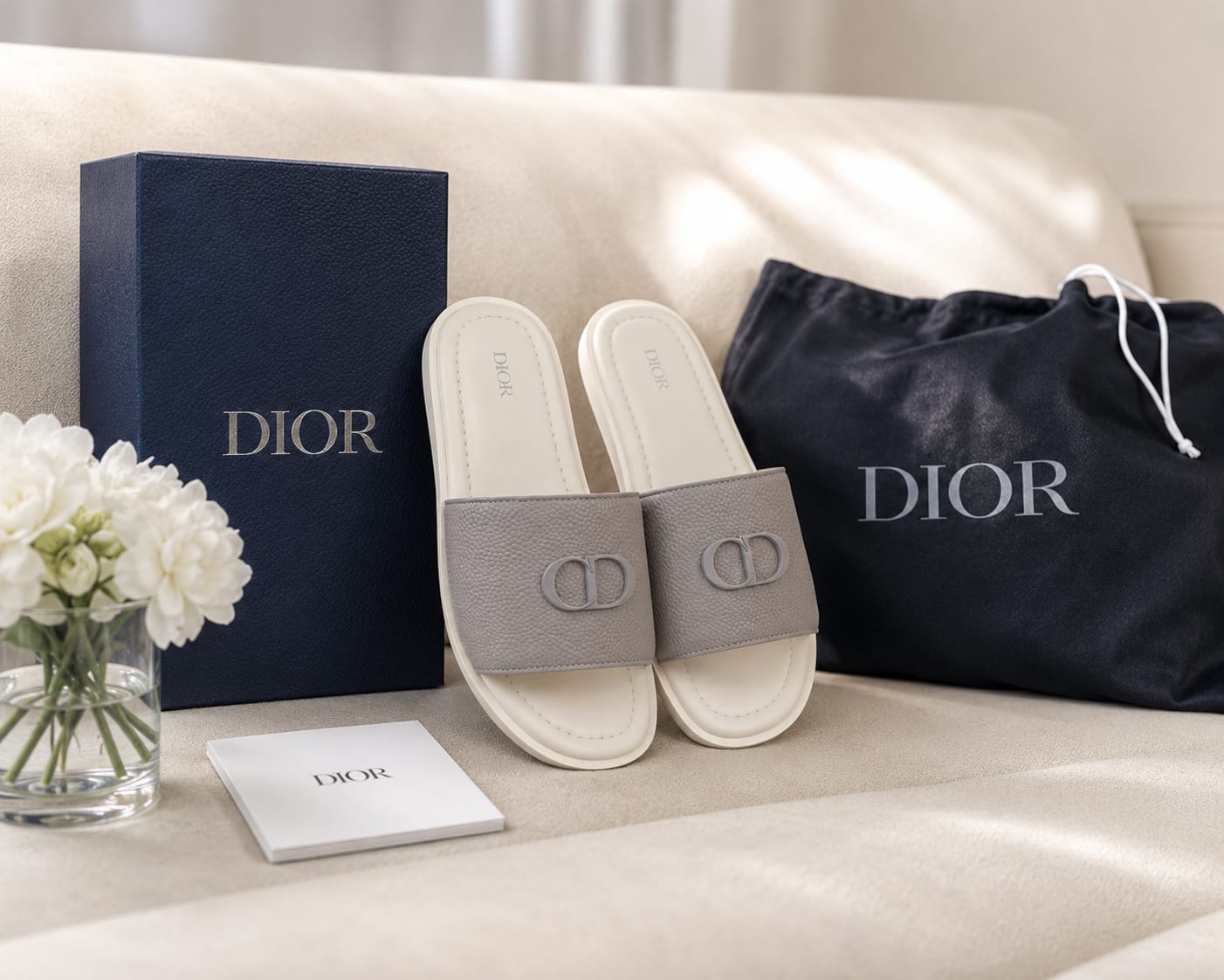 Luxe Monogram Comfort Slides