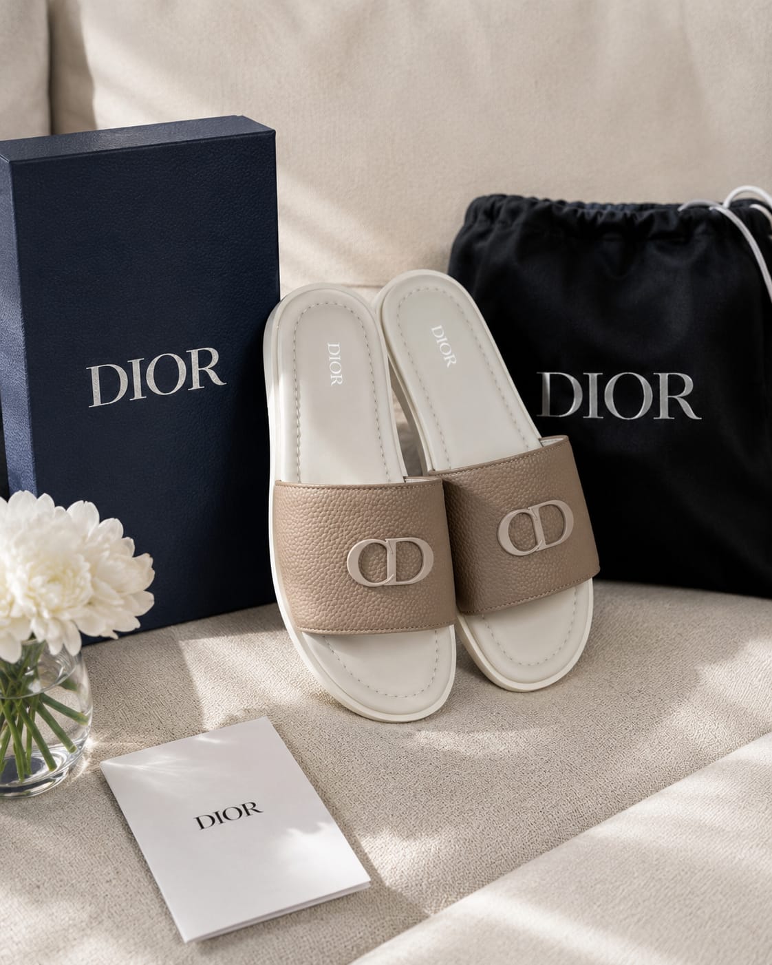 Luxe Monogram Comfort Slides