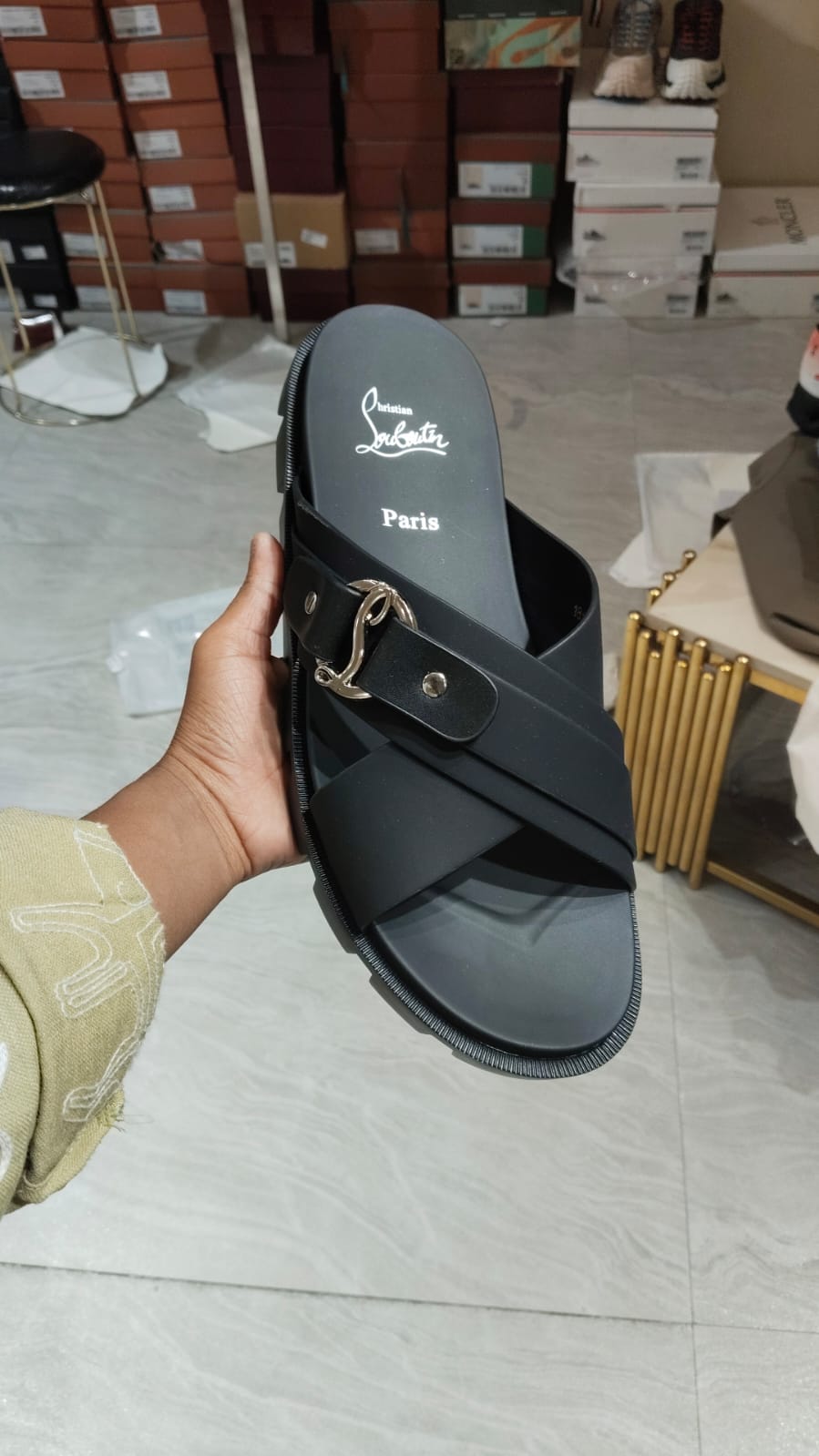 Luxe Cross-Strap Slides (Men)