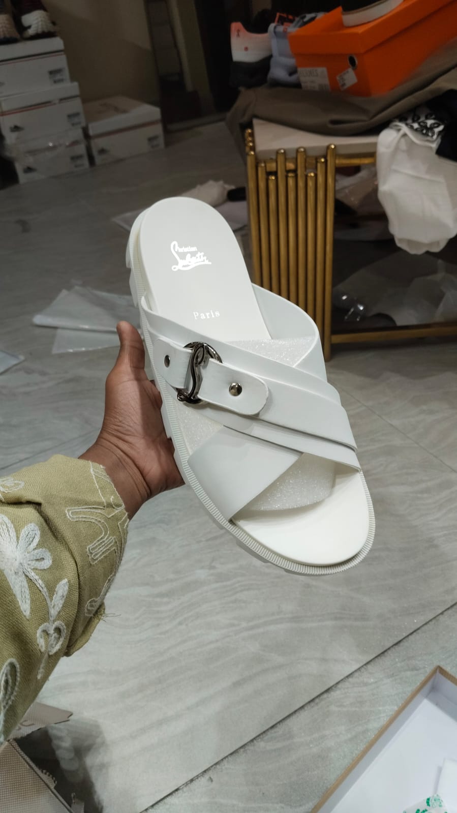 Luxe Cross-Strap Slides (Men)