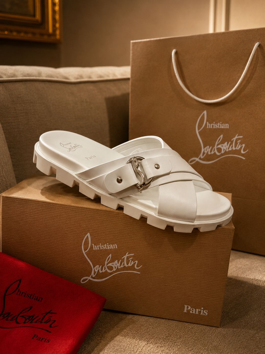 Luxe Cross-Strap Slides (Men)