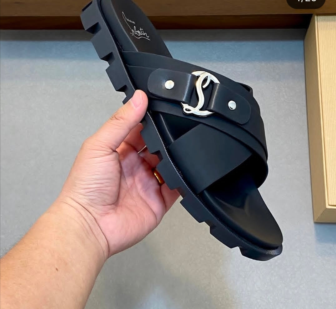 Luxe Cross-Strap Slides (Men)