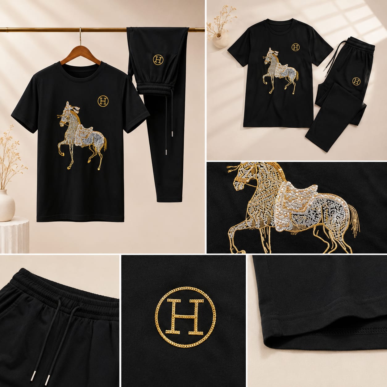 Royal Glitter Horse Luxe Cord Set (Women)