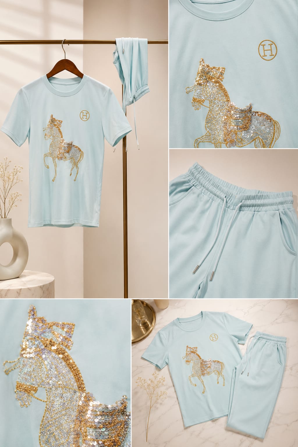 Royal Glitter Horse Luxe Cord Set (Women)