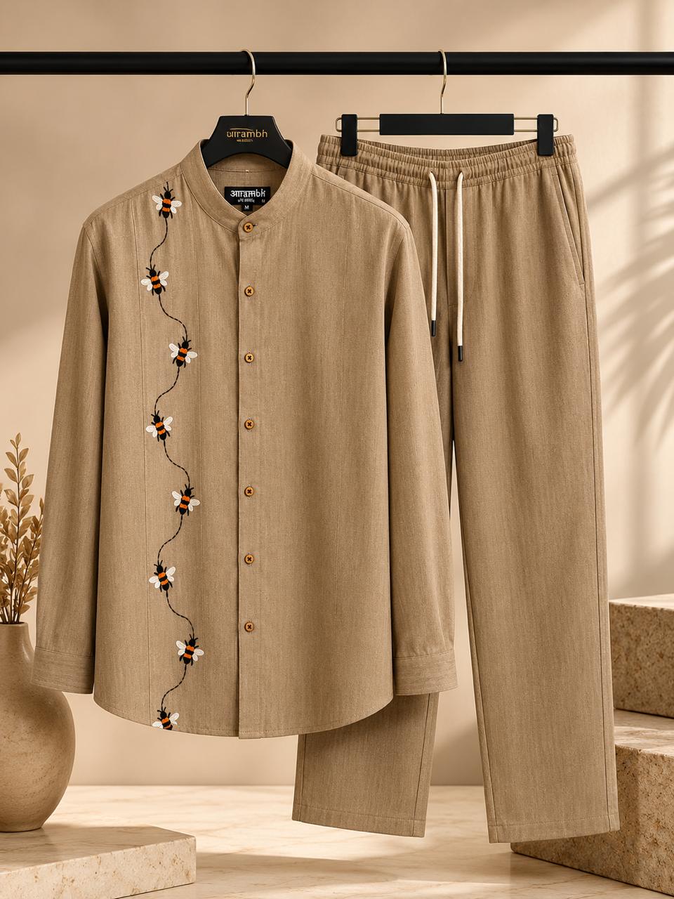 Bee Trail Linen Cord Set (Men)
