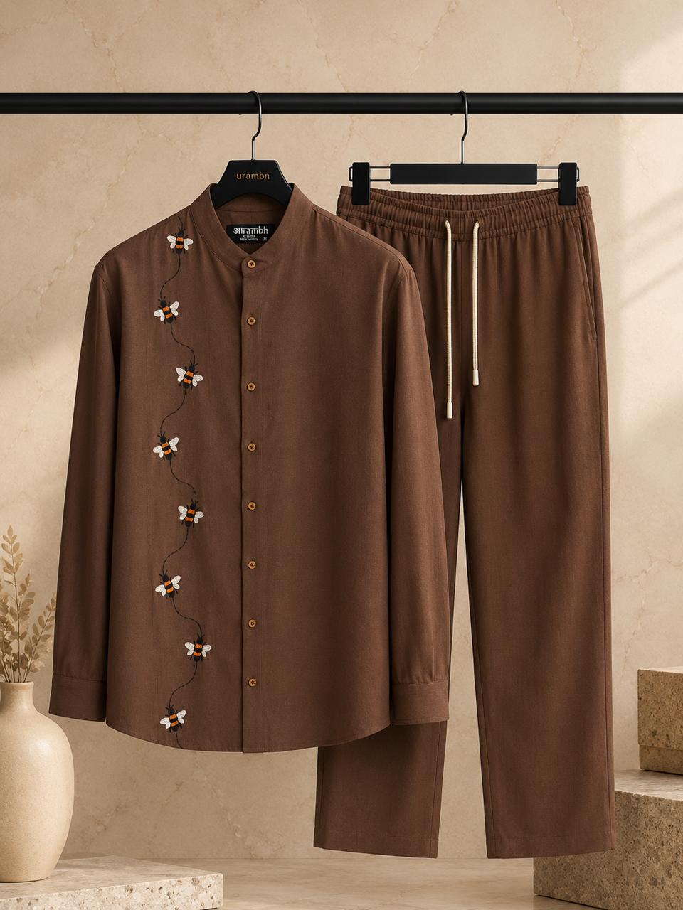 Bee Trail Linen Cord Set (Men)