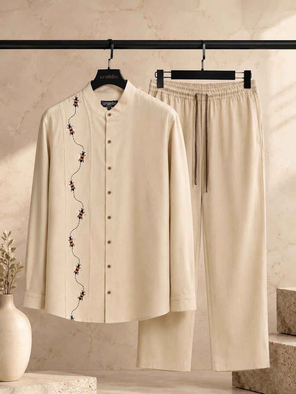 Bee Trail Linen Cord Set (Men)