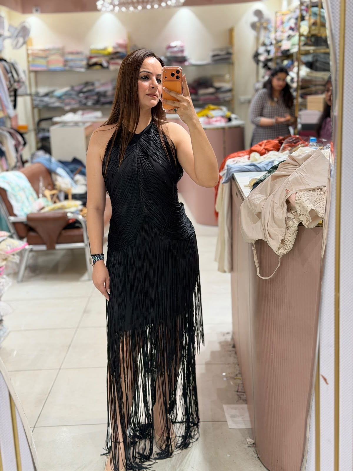 Midnight Fringe Elegance Dress