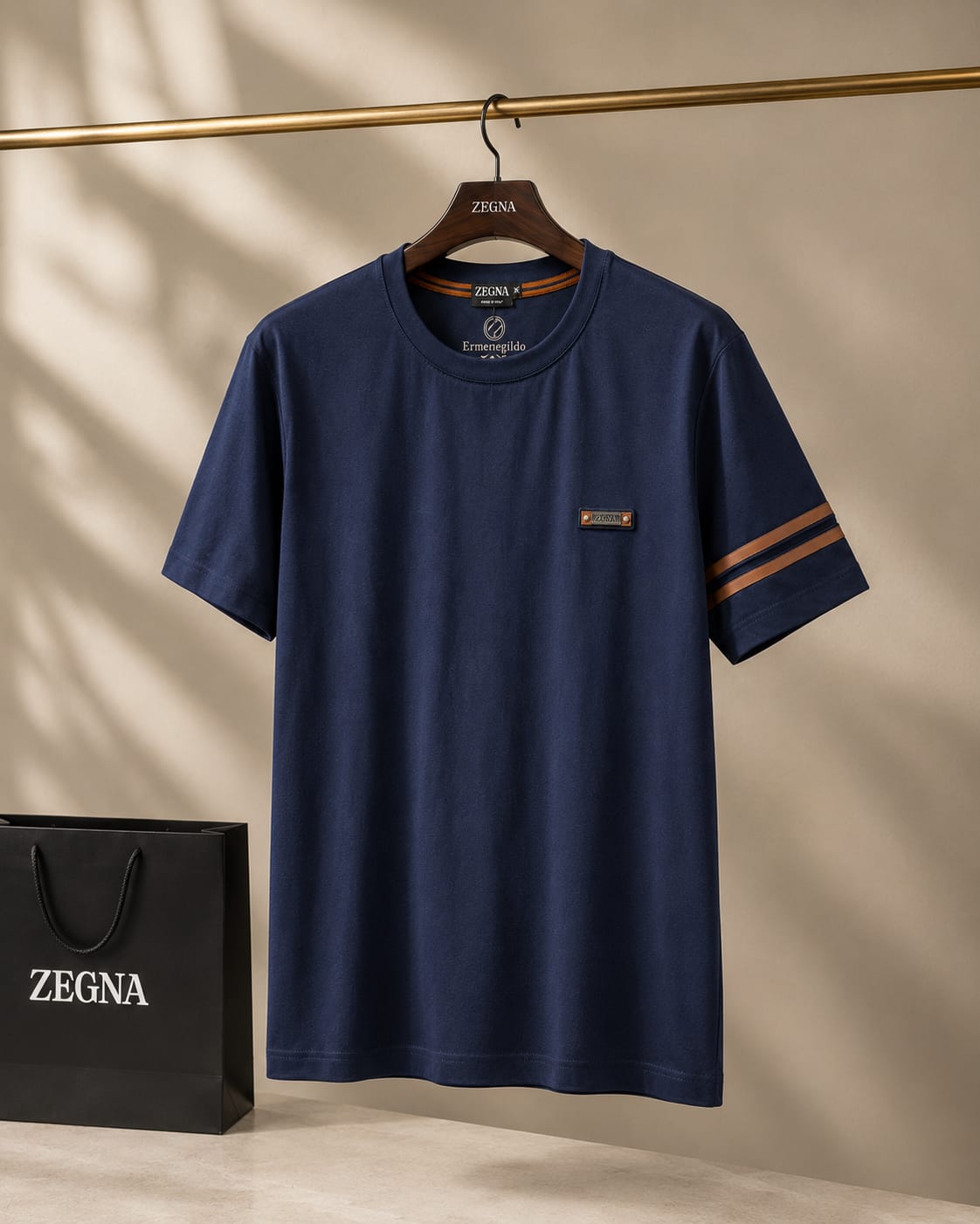 Regal Stripe Sleeve Premium Tee (Men)