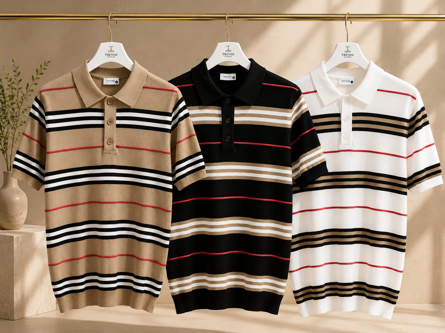 Heritage Stripe Knit Polo (Men)