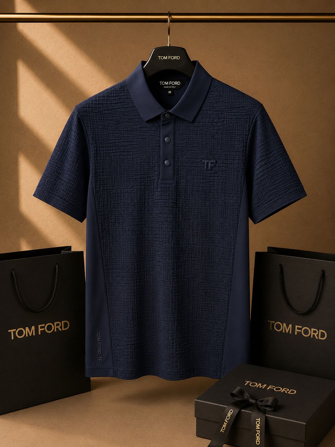 Aurelio Textured Luxe Polo (Men)