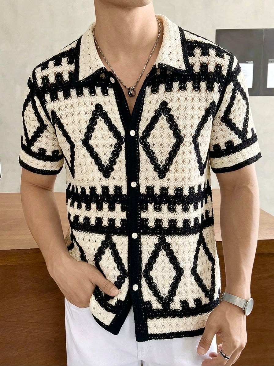 Crochet Knit Shirt (Men)