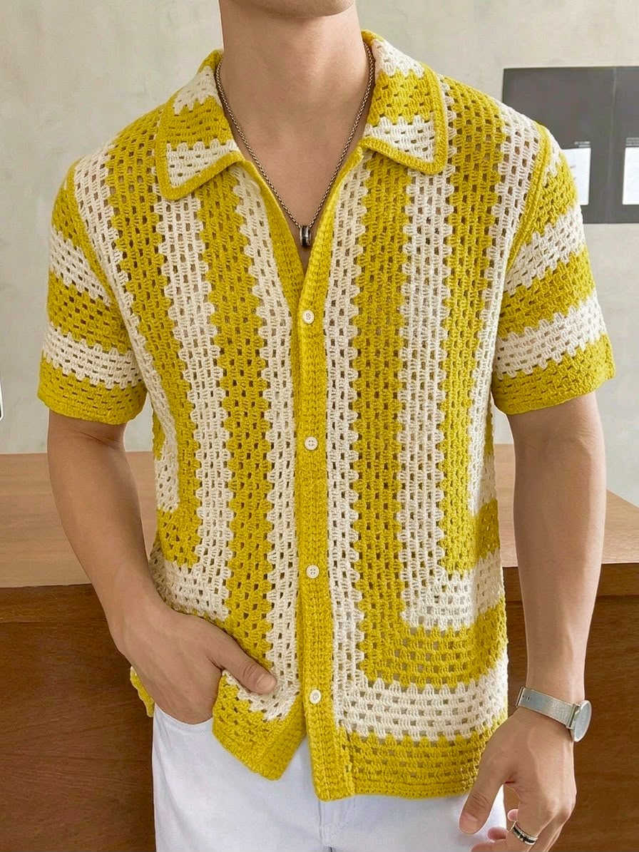 Crochet Knit Shirt (Men)