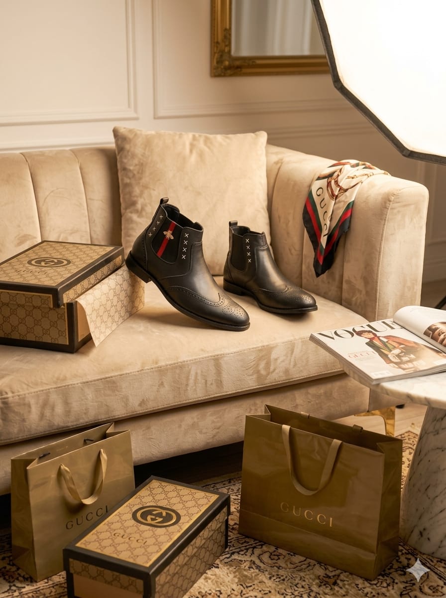 Regal Crest Leather Chelsea Boots (Men)