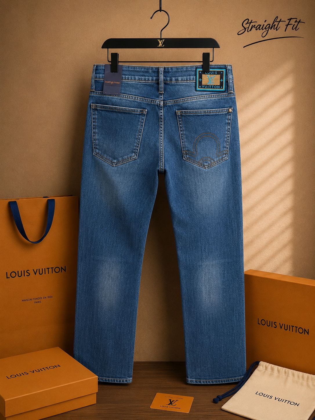 Classic Blue Straight-Fit Denim (Men)