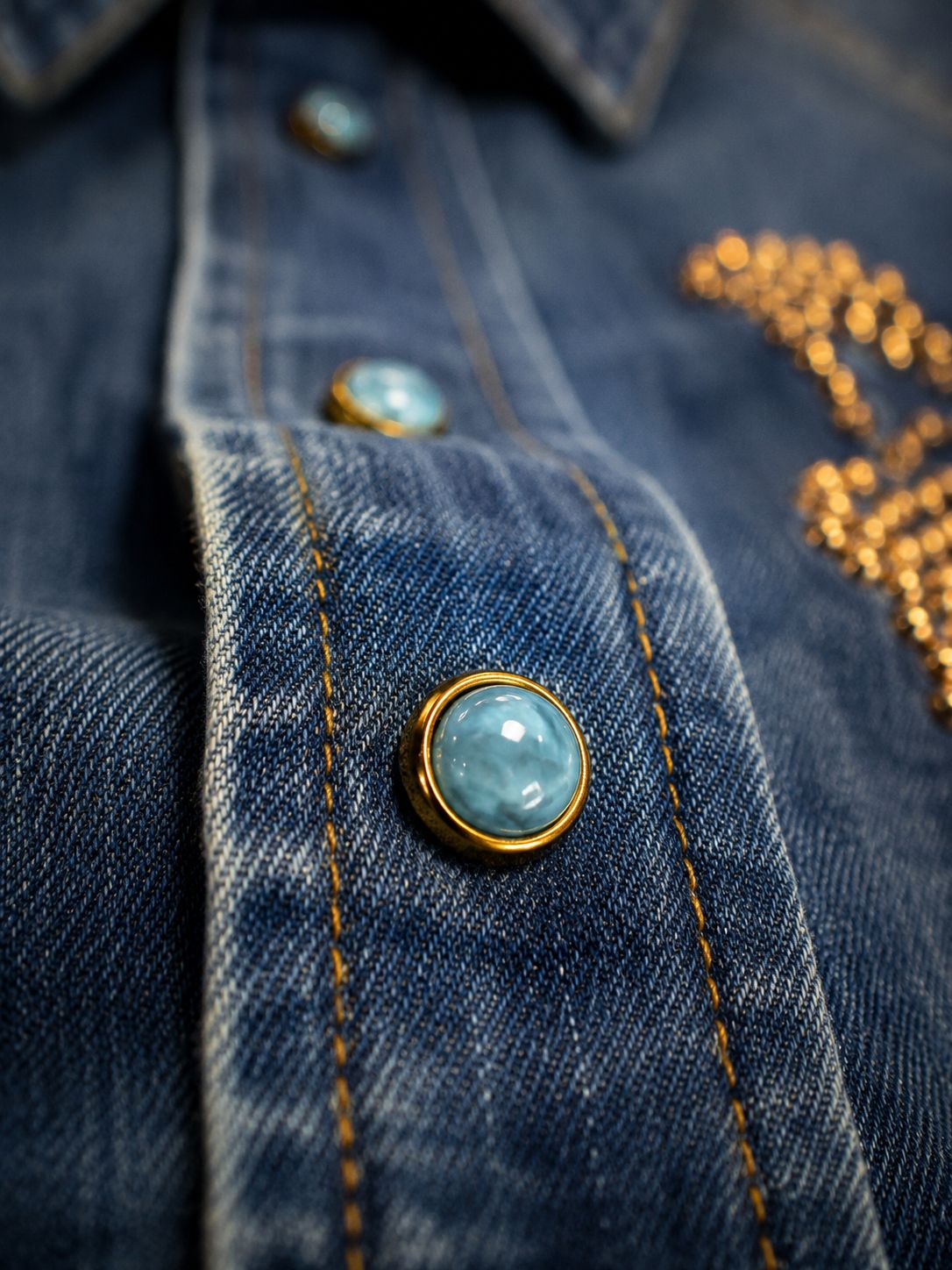 Heritage Studded Denim Shirt (Men)