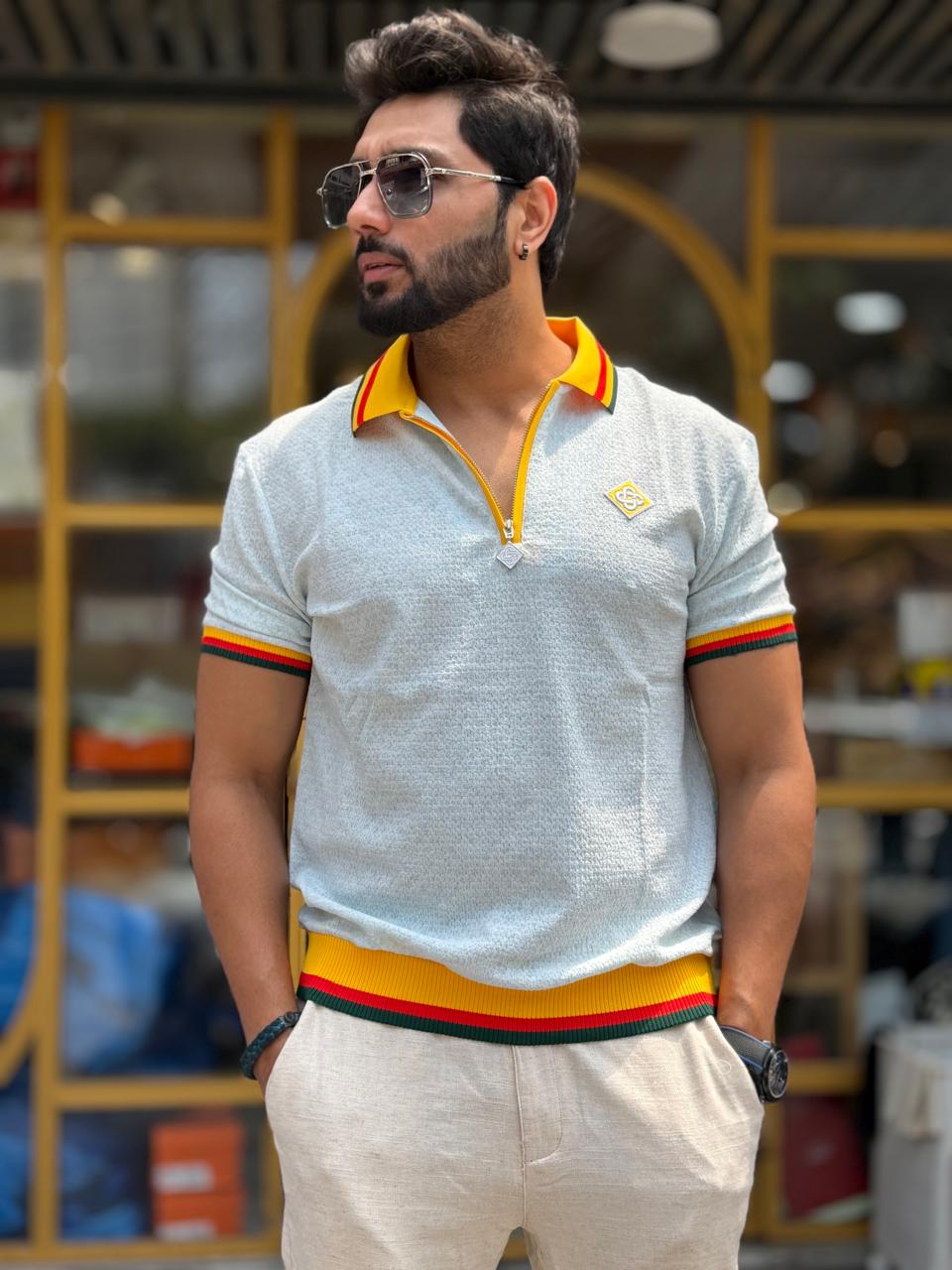 Riviera Zip Polo T-Shirt (Men)