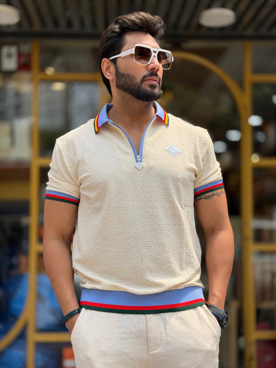 Riviera Zip Polo T-Shirt (Men)
