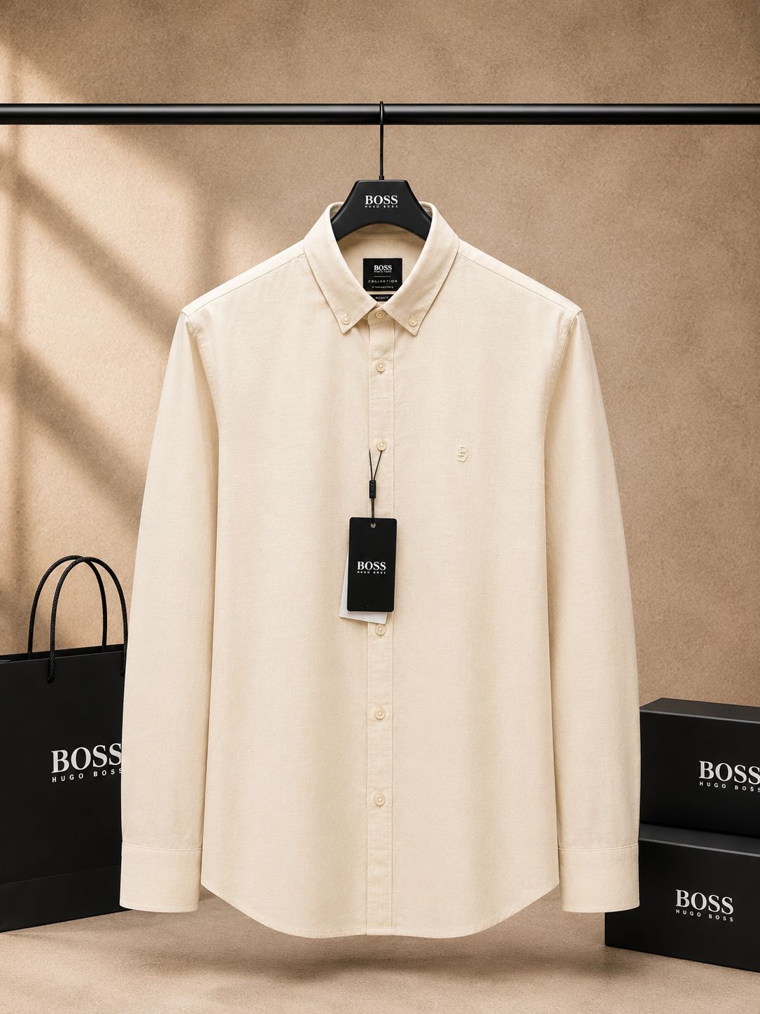 Premium Linen Button-Down Shirt (Men)
