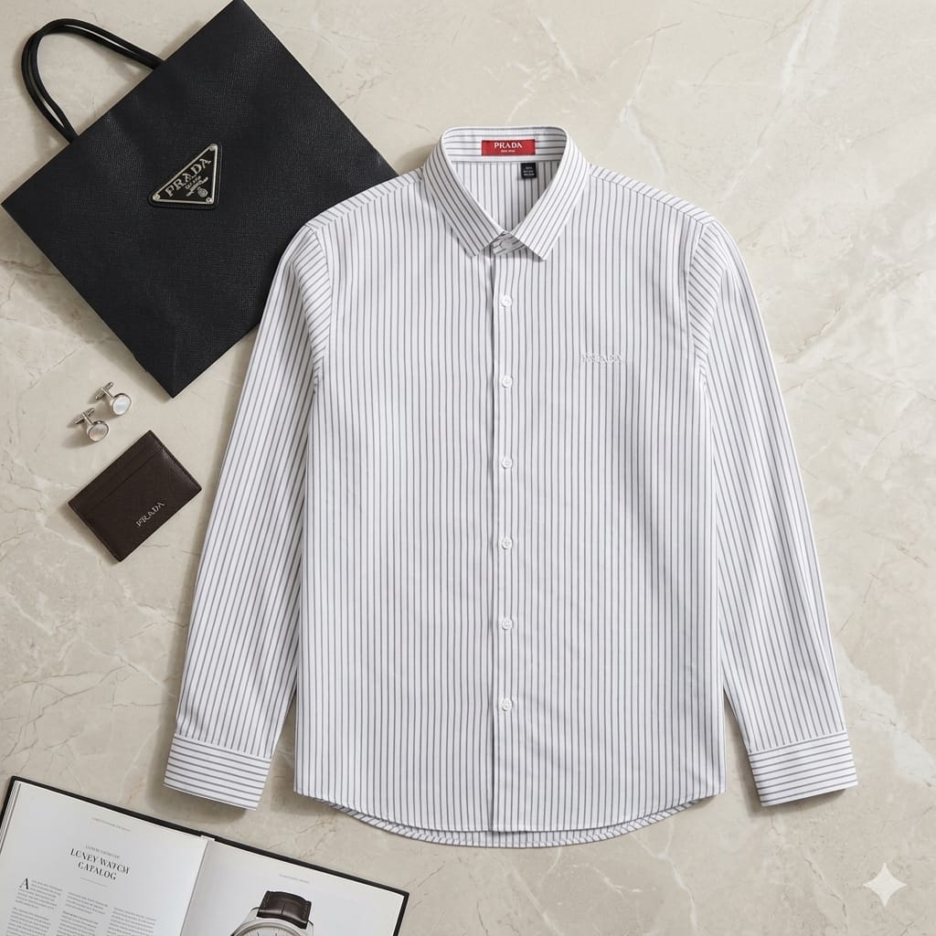 Premium Stitchless Pinstripe Formal Shirt (Men)