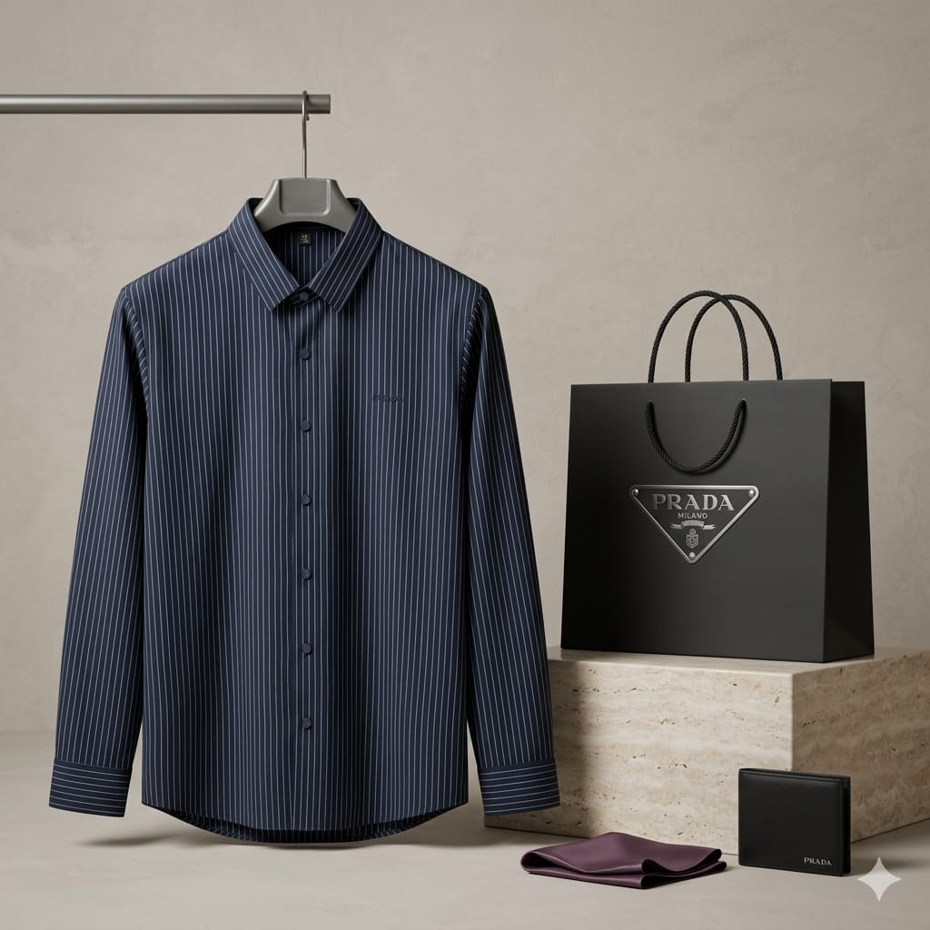 Premium Stitchless Pinstripe Formal Shirt (Men)