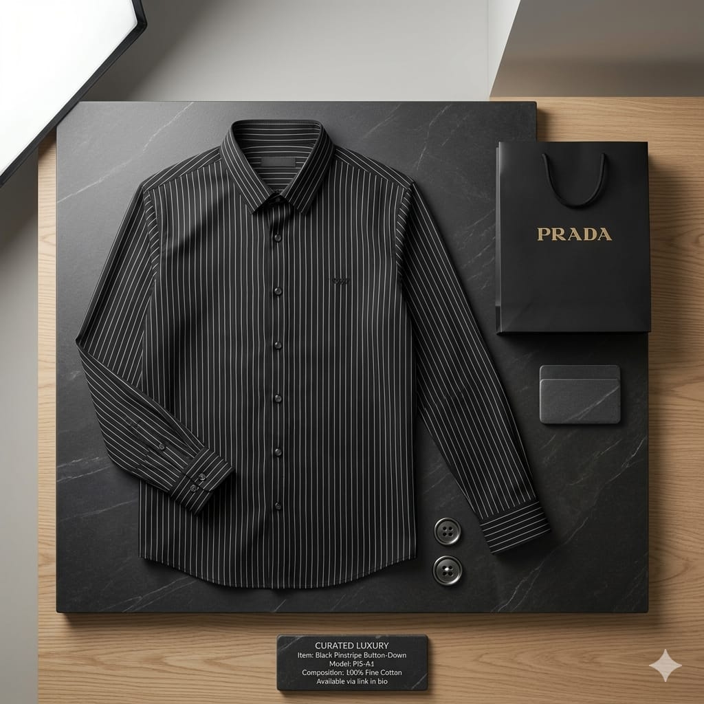 Premium Stitchless Pinstripe Formal Shirt (Men)