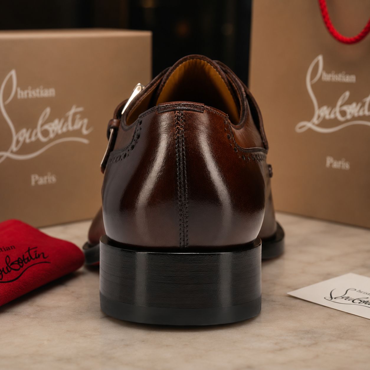 Premium Double Monk Strap Leather Shoes (Men)