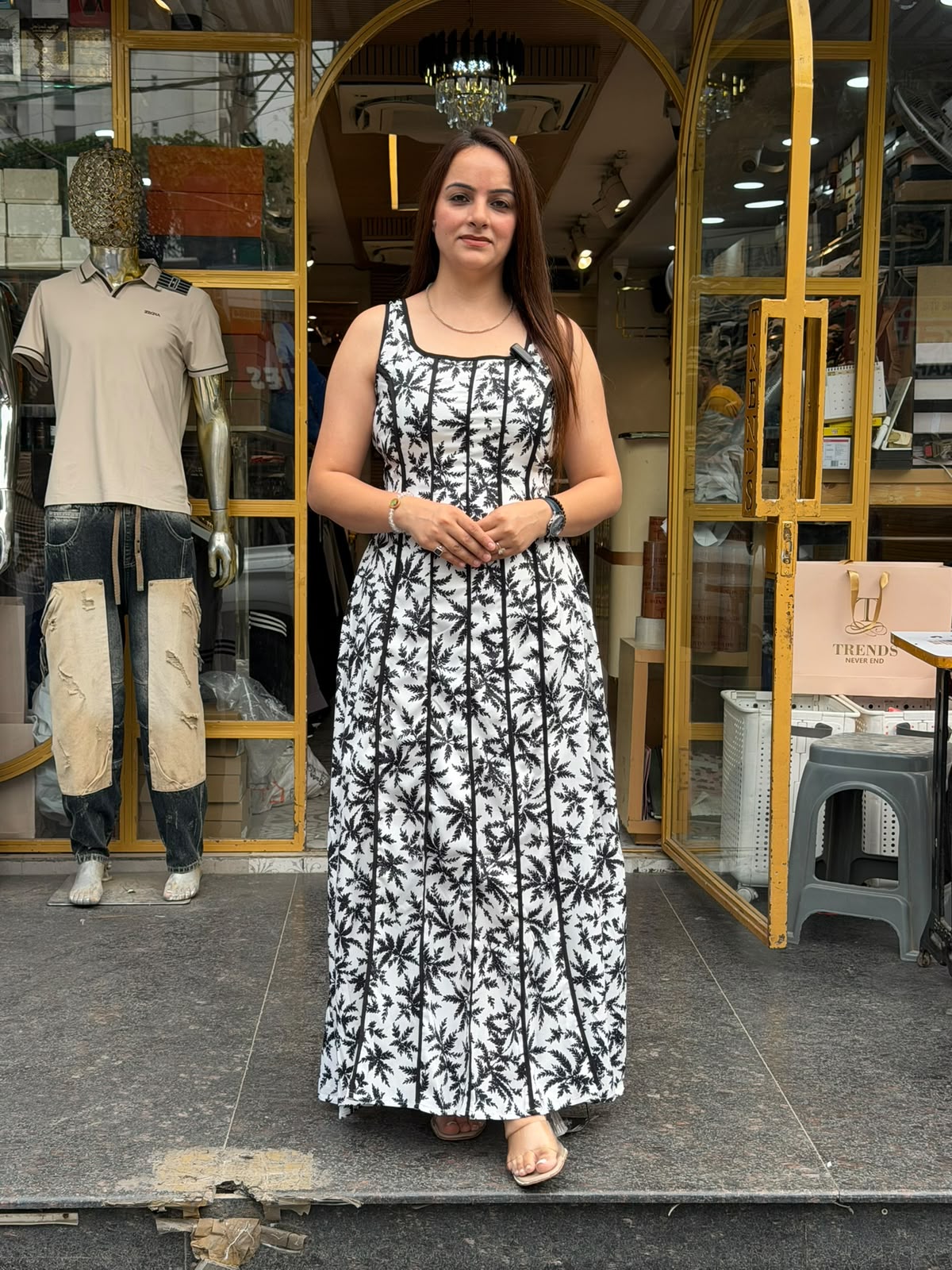 Floral Cotton Maxi Dress (Women)
