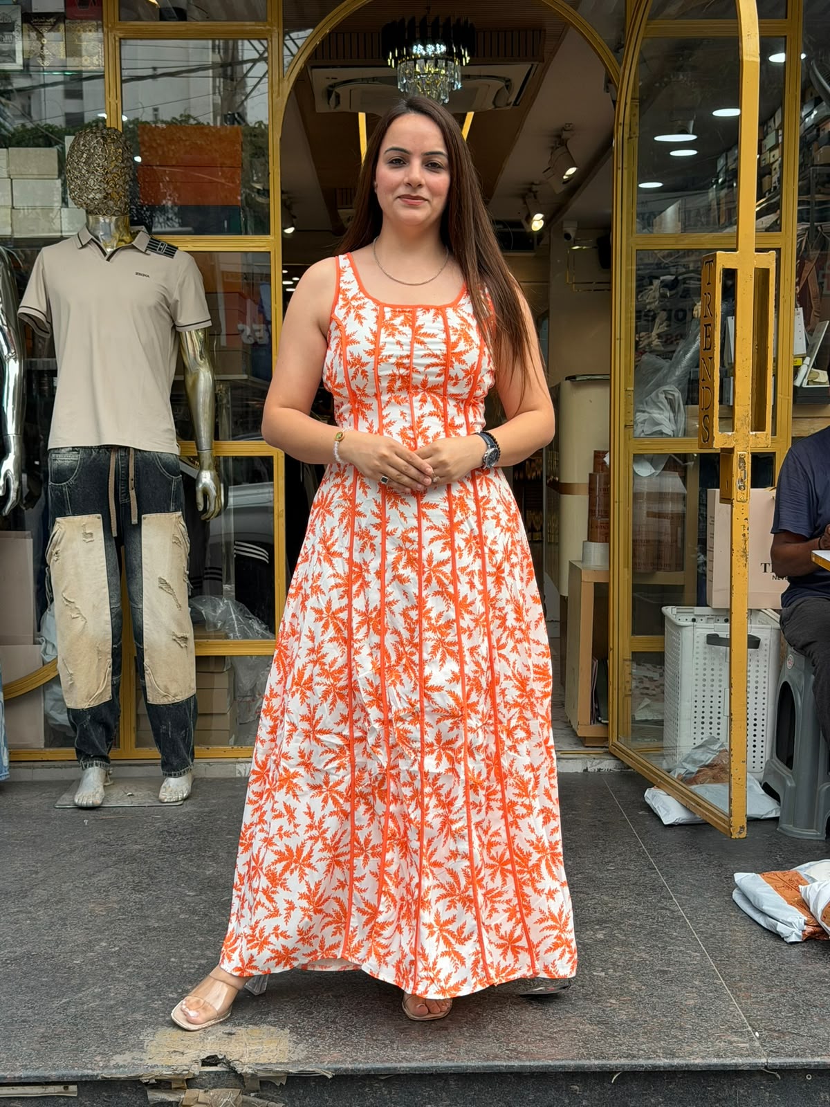 Floral Cotton Maxi Dress (Women)