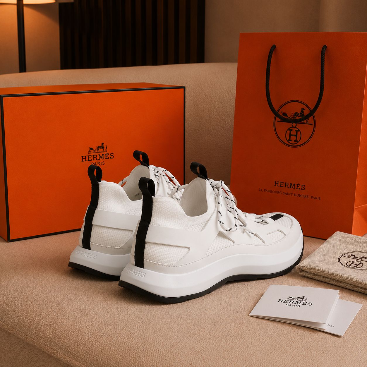 Premium Leather Mesh Sneakers (Men)