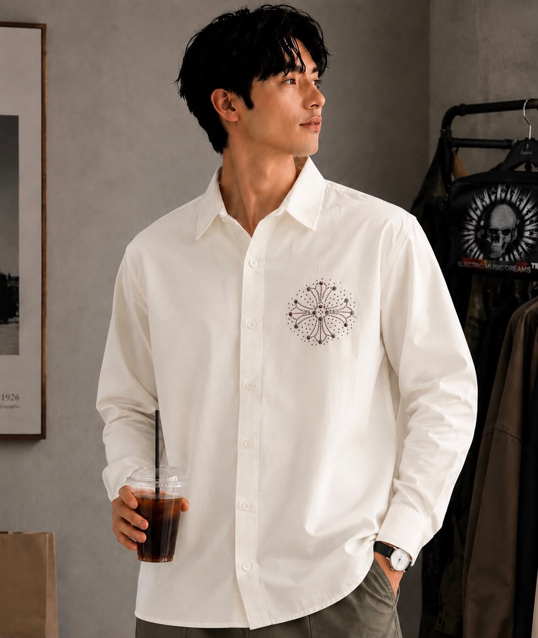 Premium Designer Embroidered Casual Shirt