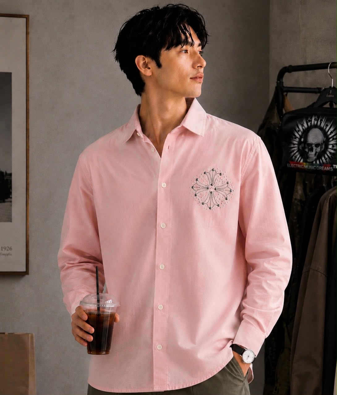 Premium Designer Embroidered Casual Shirt