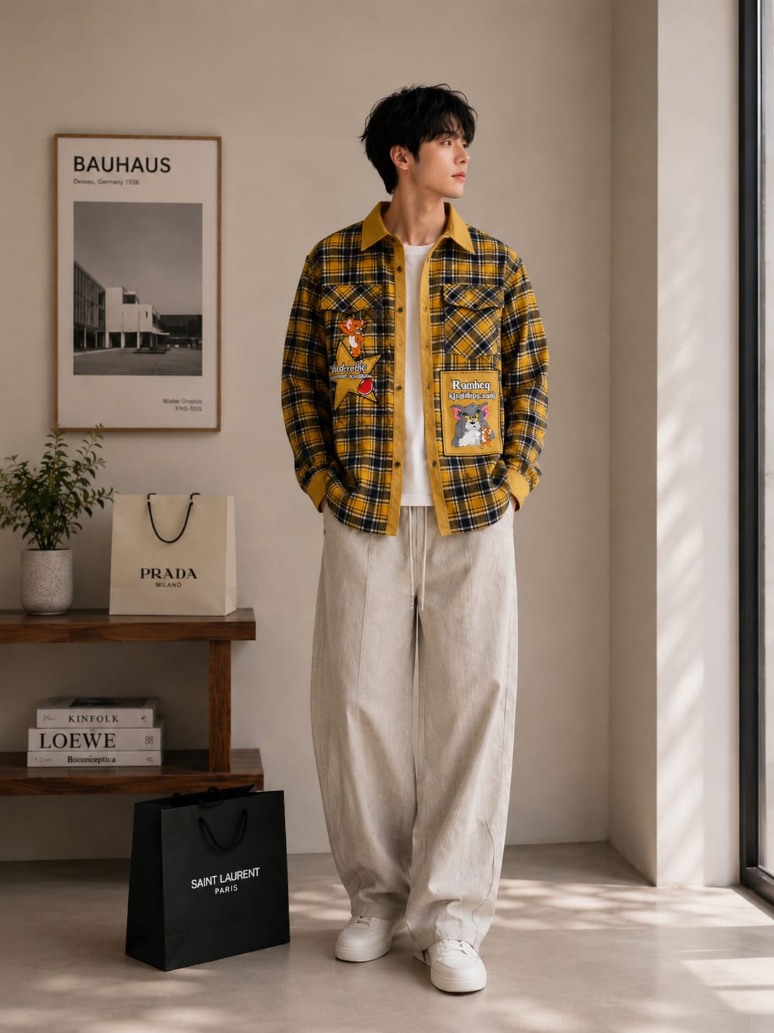Urban Funk Graphic Oversized Shirt (Men)