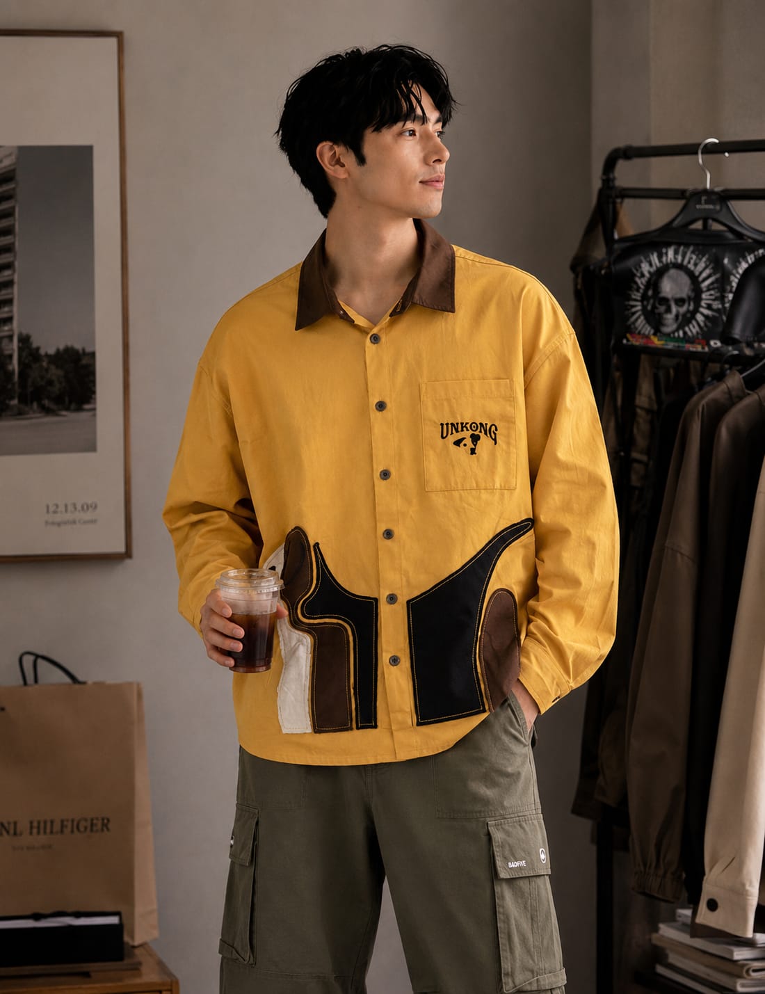 Urban Funk Graphic Oversized Shirt (Men)