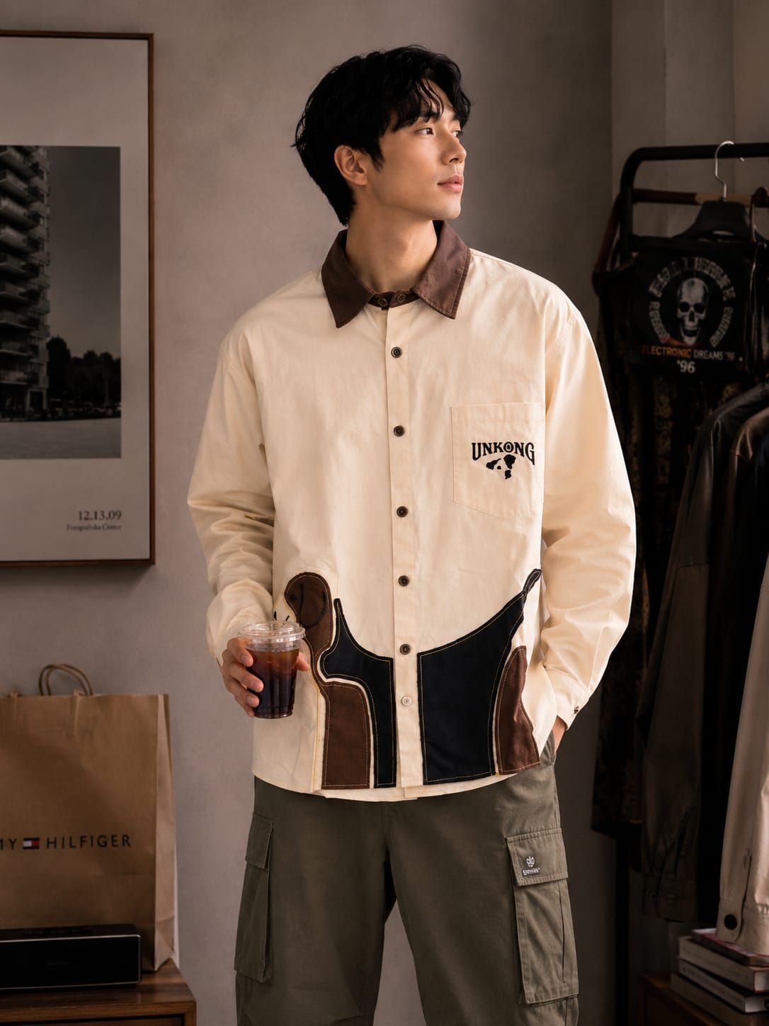 Urban Funk Graphic Oversized Shirt (Men)