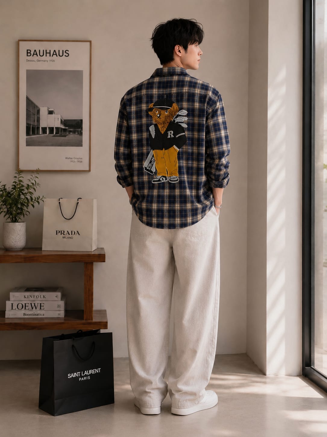 Premium Brushed Check Overshirt (Men)