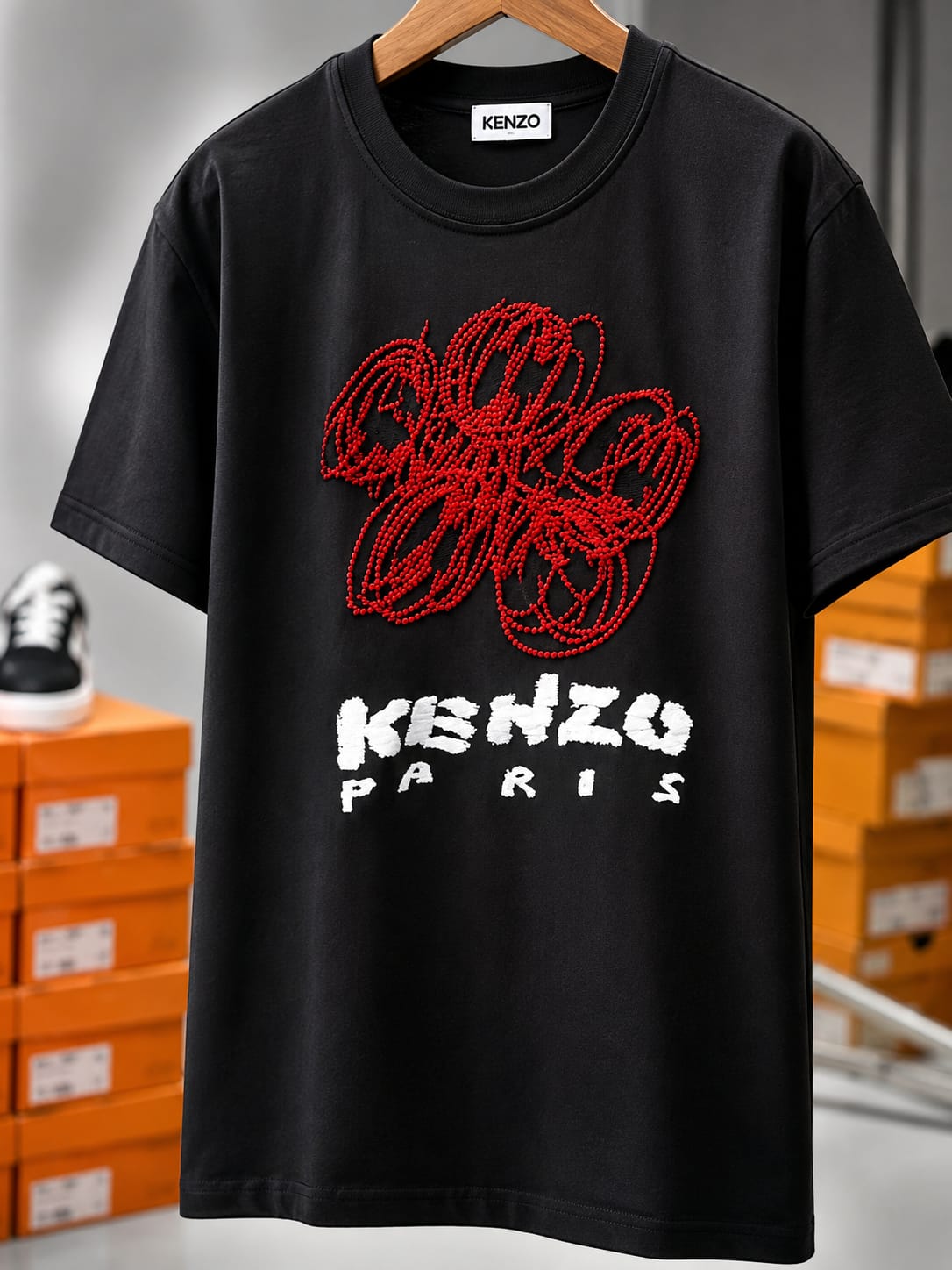 Black Abstract Graphic T-Shirt