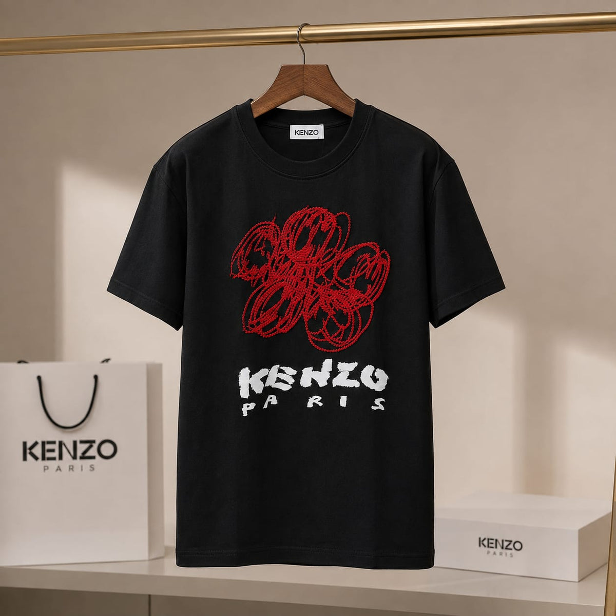 Black Abstract Graphic T-Shirt