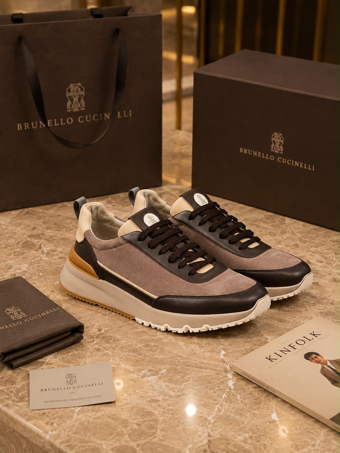 Men's Crafted Suede Low-Top Lifestyle Sneakers