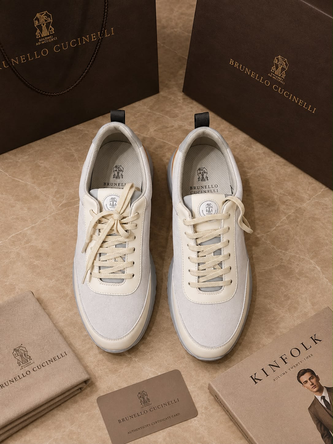 Men's Heritage Suede-Panel Runner-Style Sneakers
