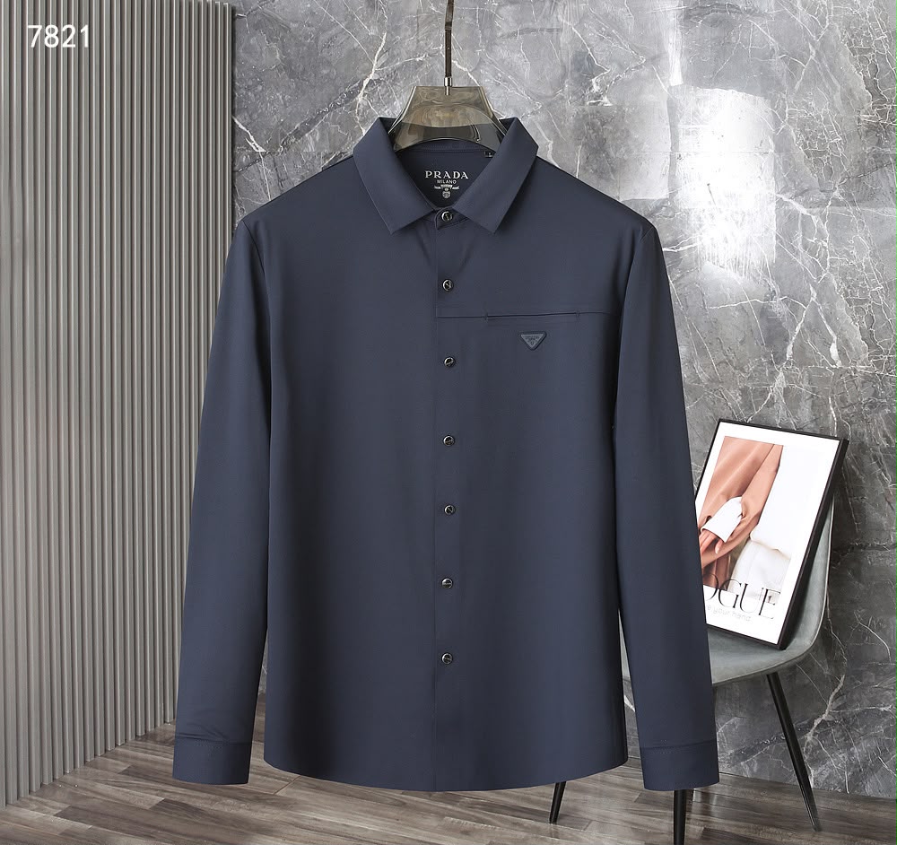 Premium Silk Blend Long-Sleeve Shirt
