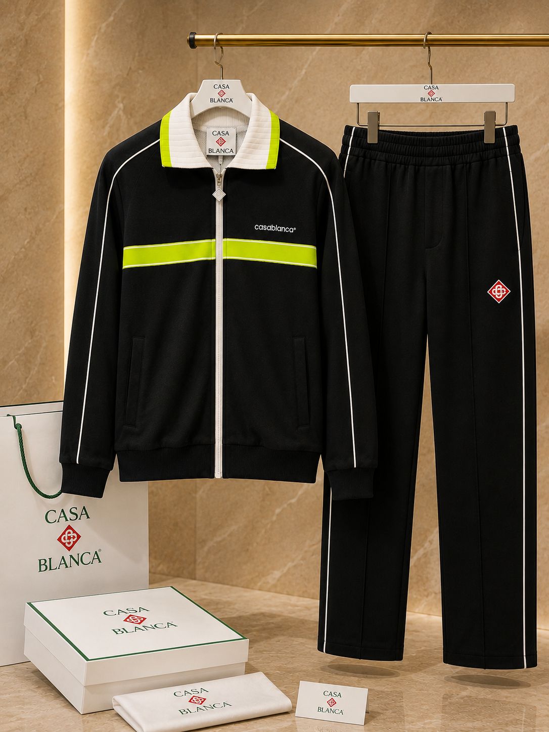Premium Contrast Track Jacket & Jogger Set
